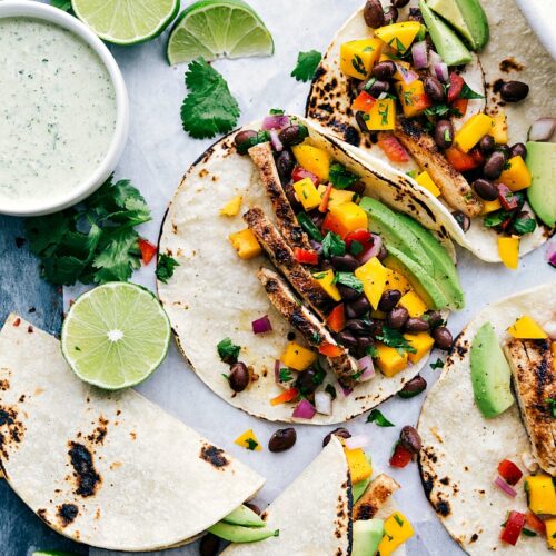 Jamaican Jerk Tacos {with a Mango Salsa!} - Chelsea's Messy Apron