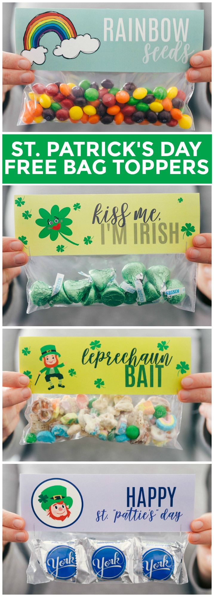 4 Easy St Patricks Day Treats with FREE Printables via chelseasmessyapron.com