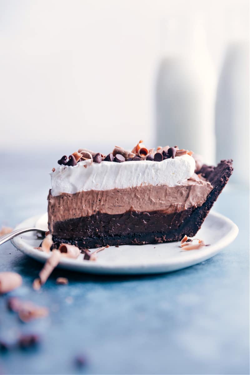 A slice of Chocolate Pudding Pie