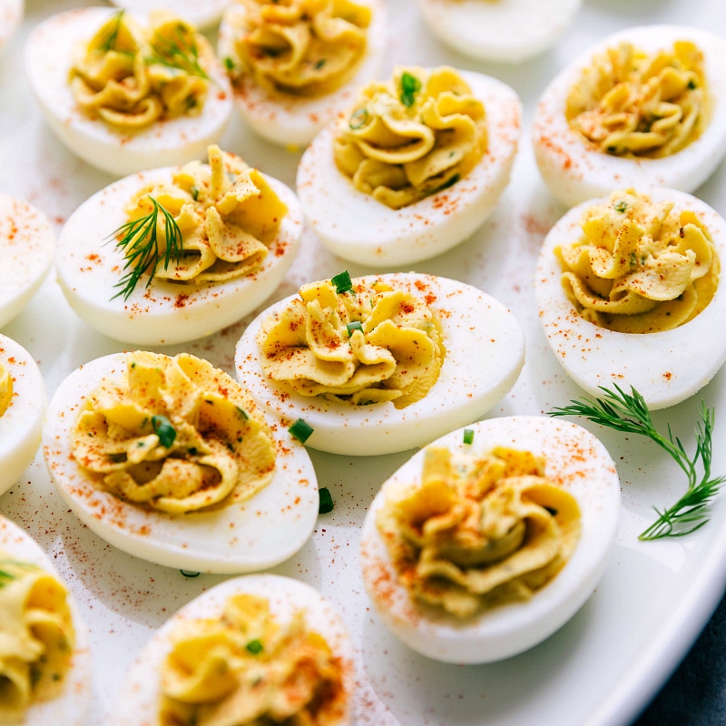 Image of the Deviled Eggs on a platter.
