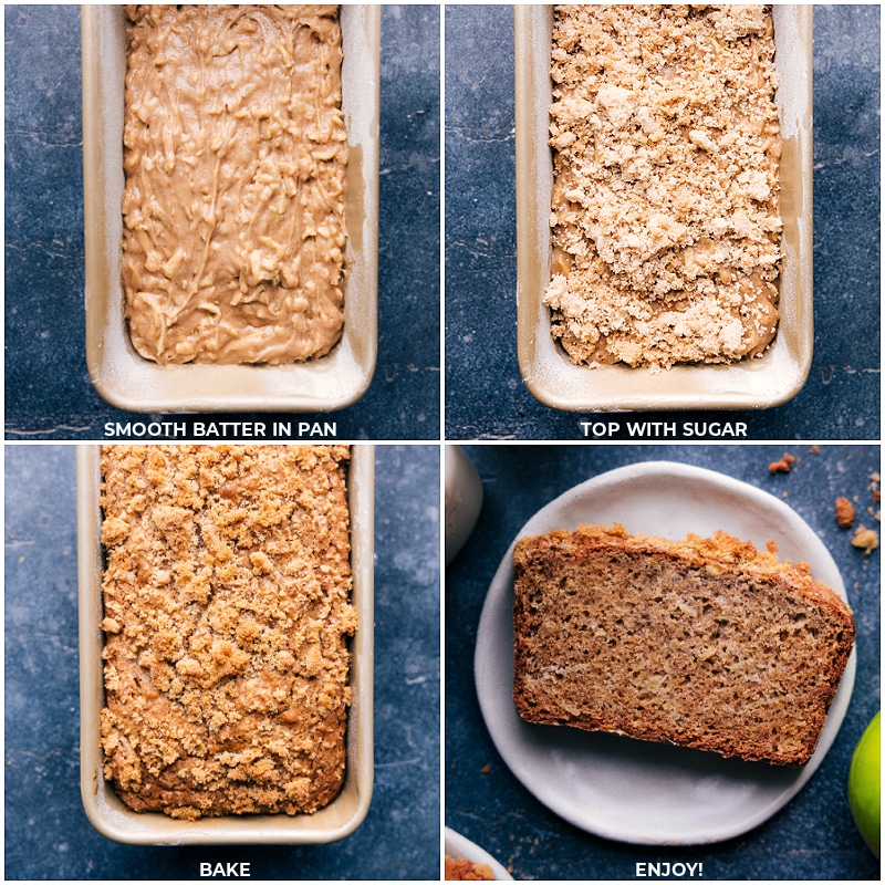 Process shots of the treat being baked