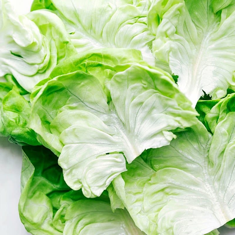 Lettuce leaves used in these beef lettuce wraps.