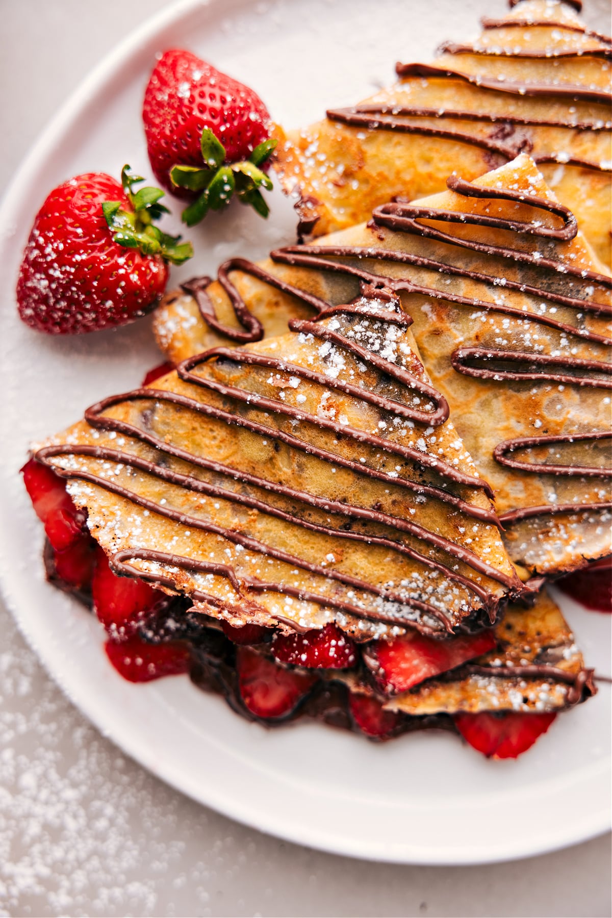 Chocolate and Strawberry Crepes Recipe 