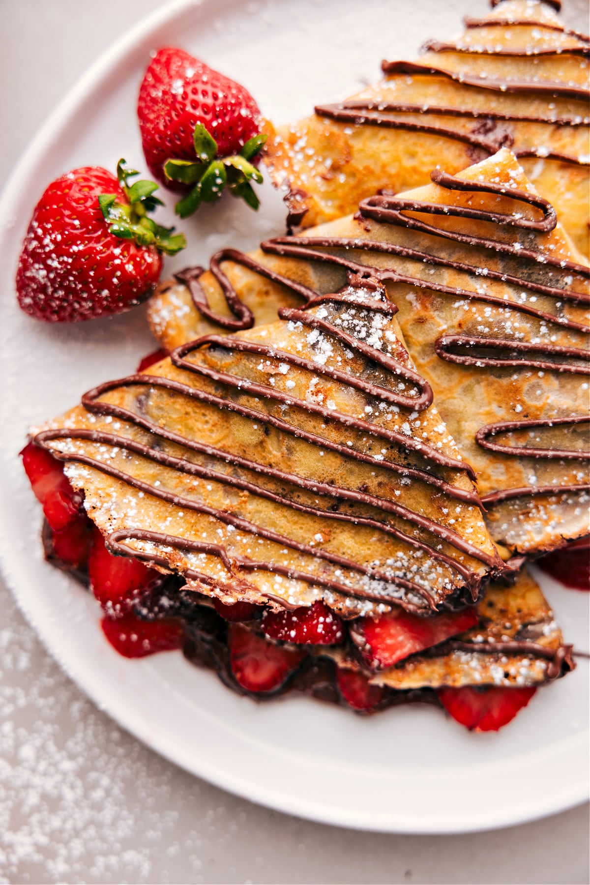 Nutella Crepes with Strawberries