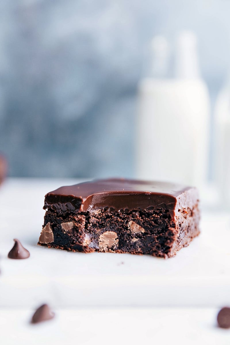 Gluten-Free Brownie with a bite taken out of it.