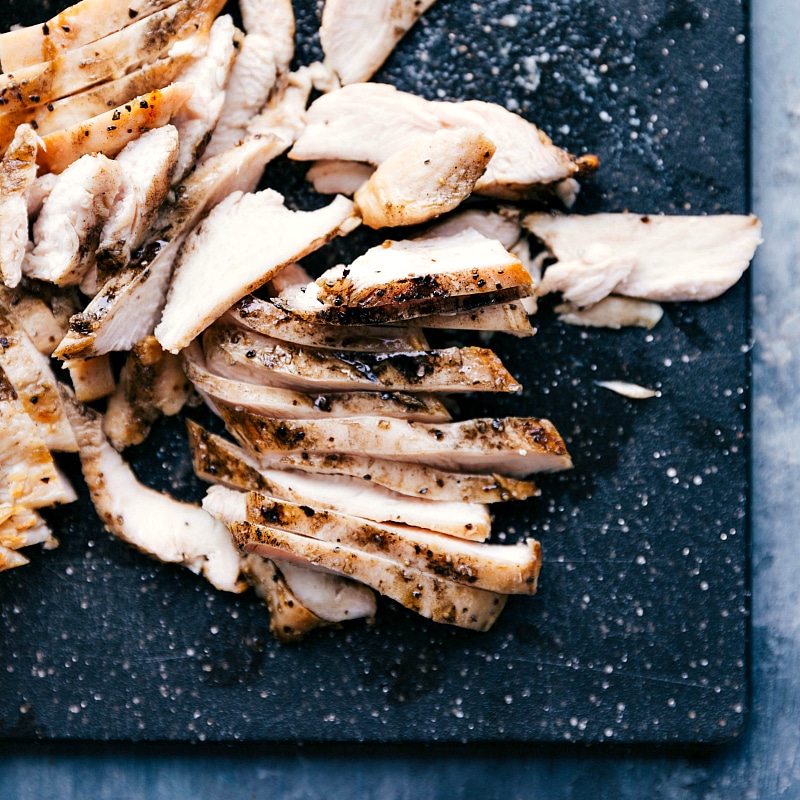 Cooked and tender chicken used in the apricot chicken recipe.