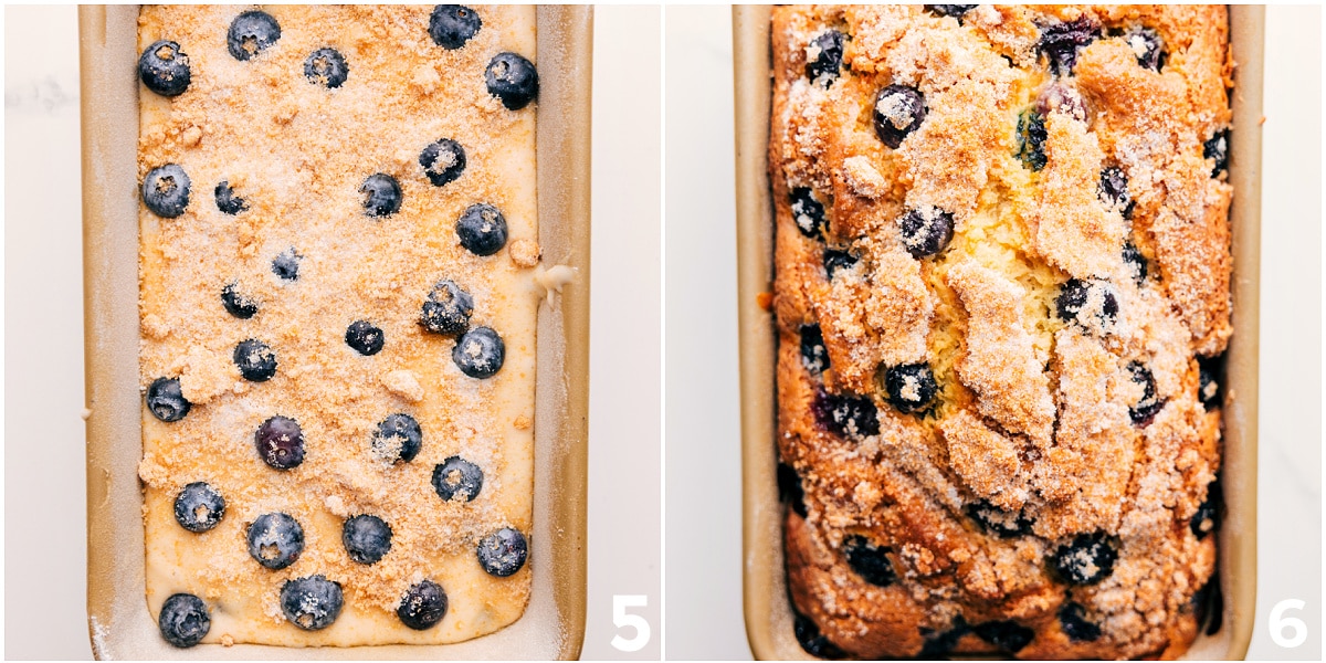 Blueberry Bread Preparation - Bursting with Flavor