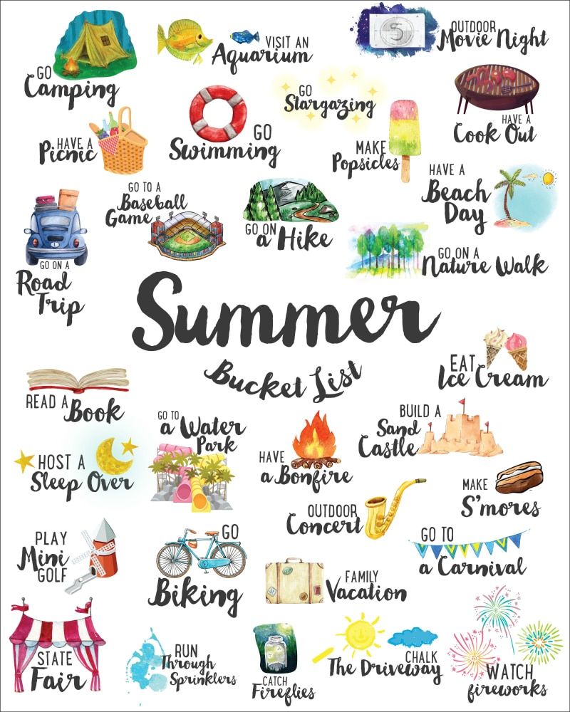 FREE Summer Bucket List