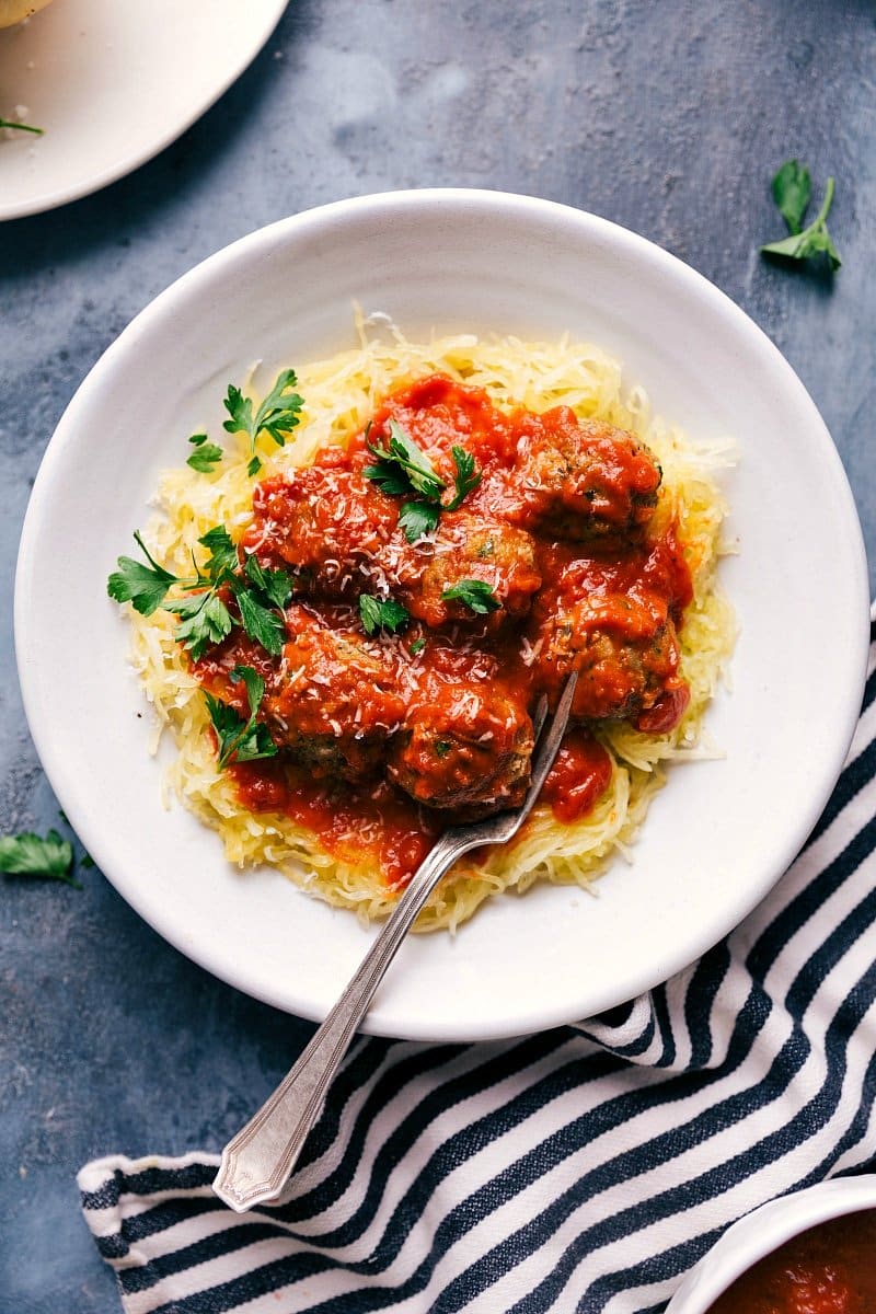 Spaghetti Squash with Turkey Meatballs-image