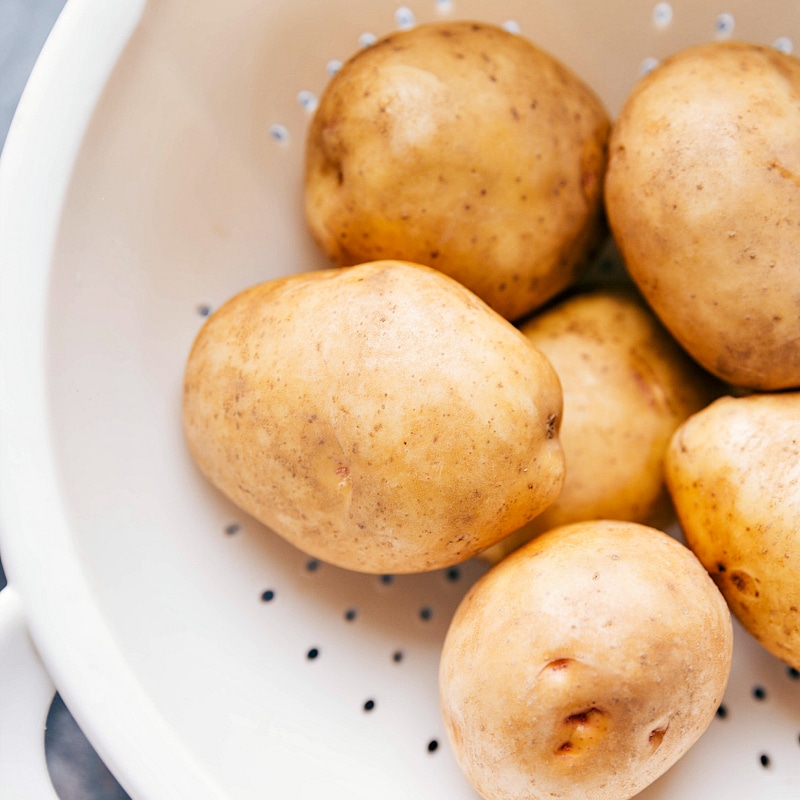 Overhead image of the potatoes used for these Baked Potato.