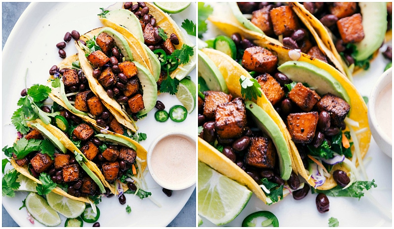 Image of the Butternut Squash Tacos ready to be eaten