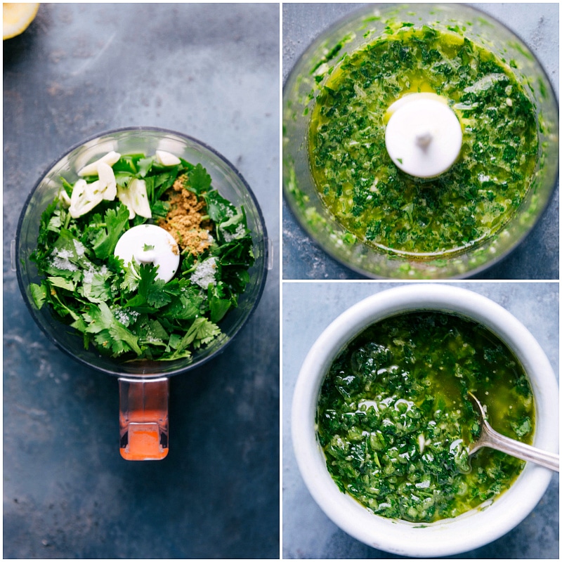 Process shots-- images of the sauce being made for Greek Meatballs.