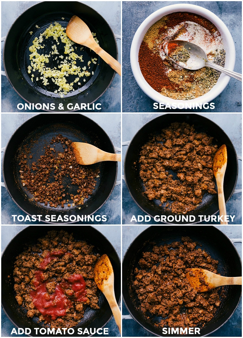 Preparation of meat for loaded taco fries, from seasoning to cooking.