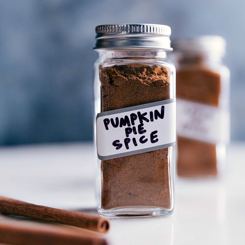 Image of Pumpkin Pie Mix in a container ready to be used.