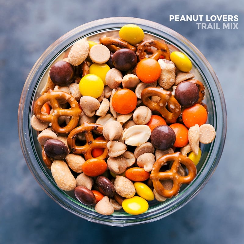 Overhead view of of Peanut Lover's Trail Mix.