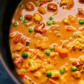 Sweet Potato Coconut Curry Soup (With Chickpeas!)