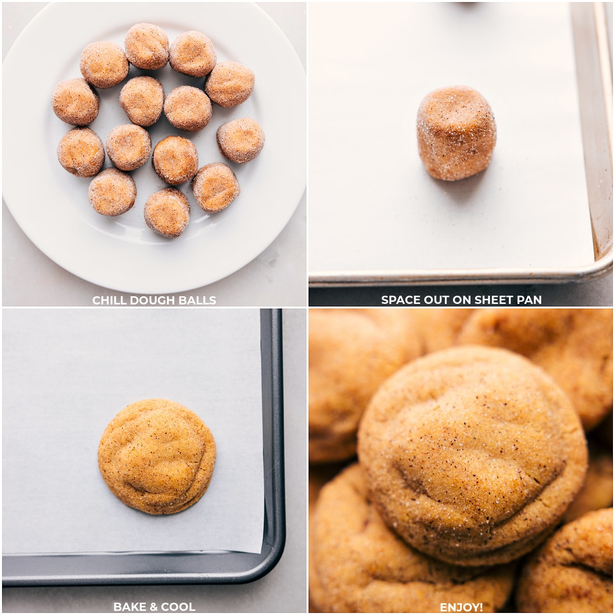 Chilling and baking dough balls until perfectly baked and ready to enjoy.