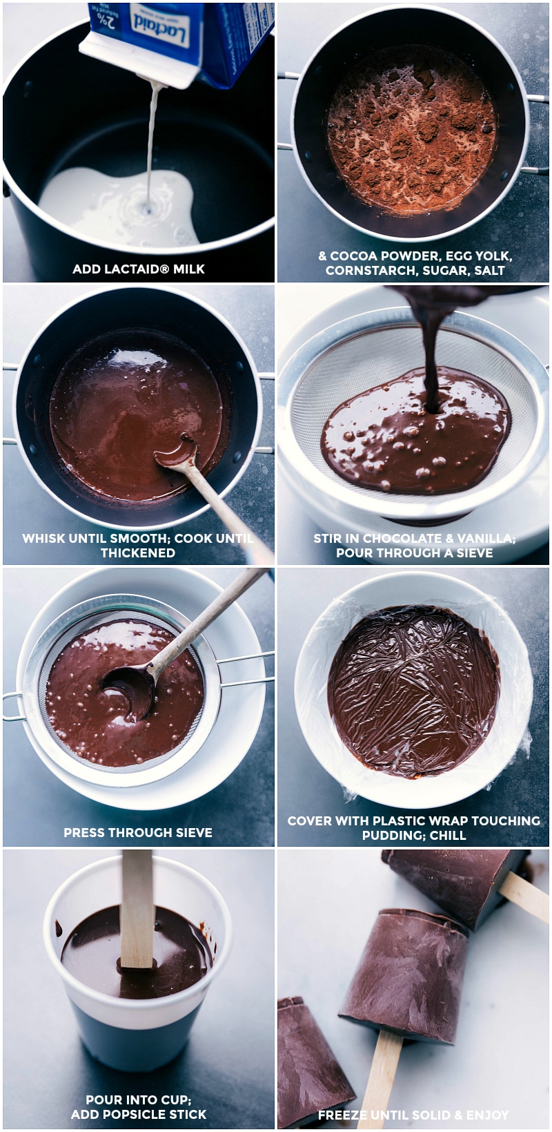Process shots: making pudding pops