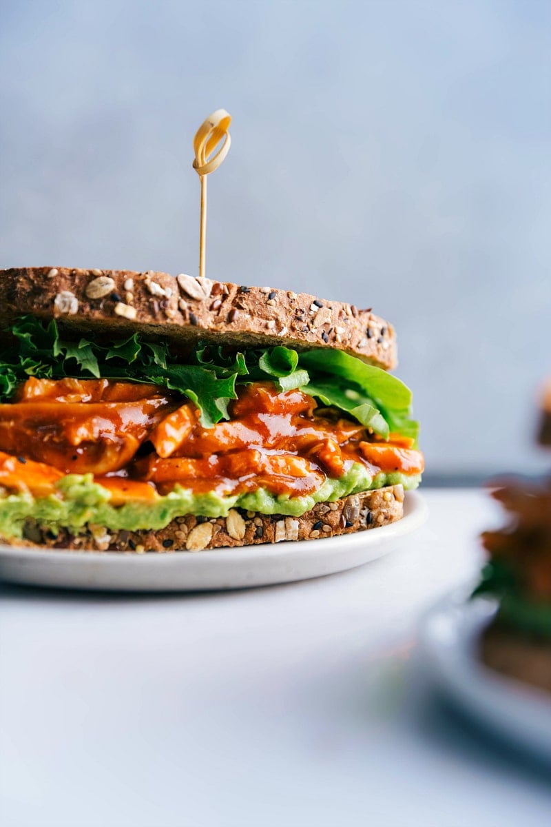 Image of the finished BBQ Chicken Sandwich.