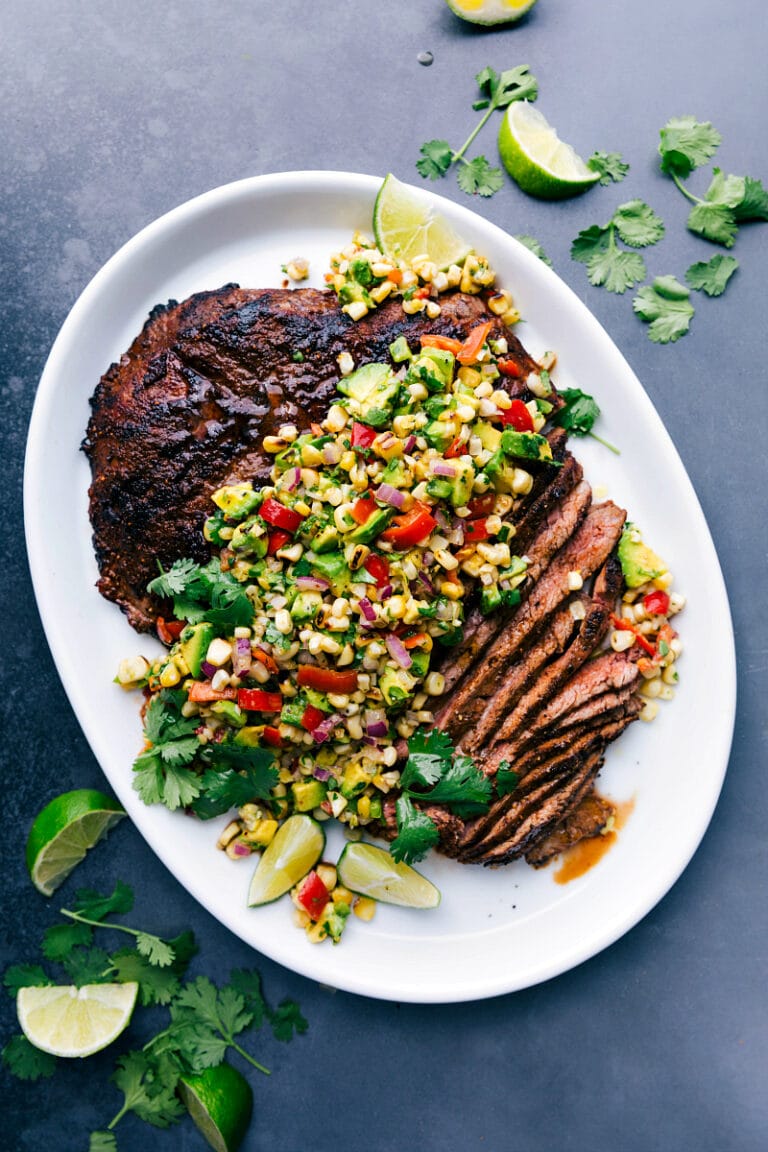 Flank Steak with Corn Salsa - Chelsea's Messy Apron