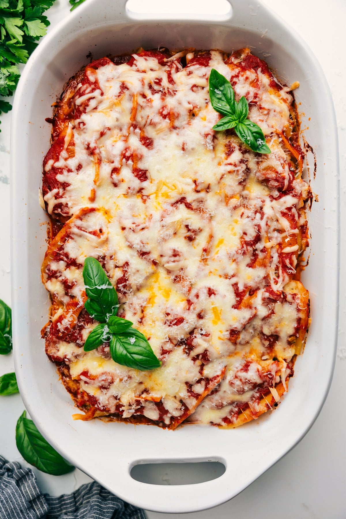 Stuffed Shells With Sausage Stuffed shells baked with marinara, cheese filling, sausage, and melted cheese.