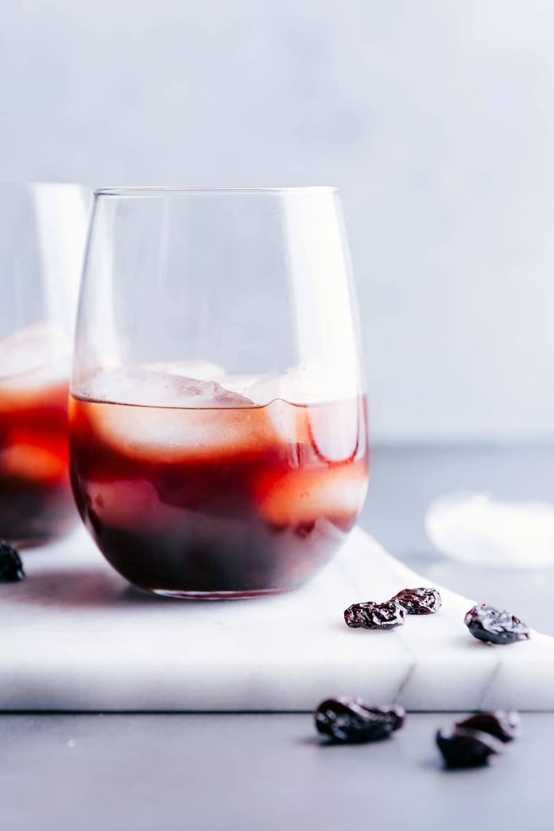 Image of the Tart Cherry Daiquiri Mocktail in a cup ready to be served