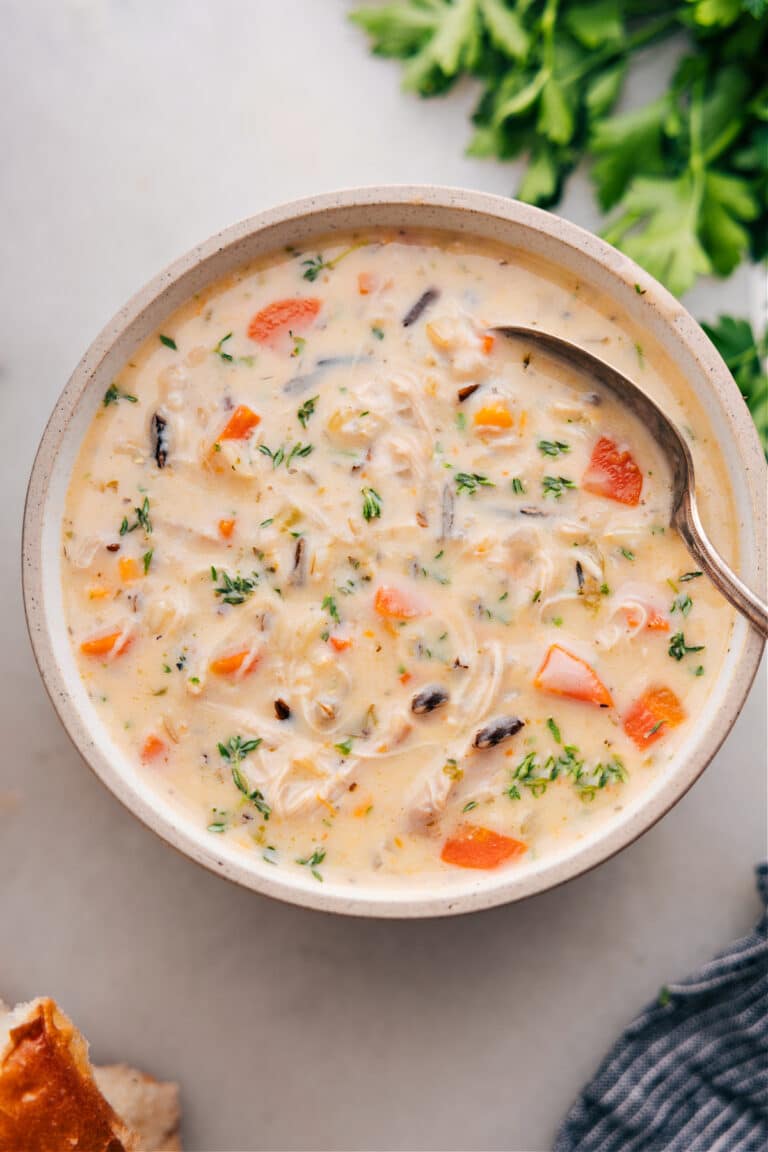 Creamy Crockpot Chicken and Wild Rice Soup