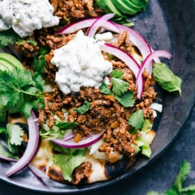 Ground Beef Naan Tacos