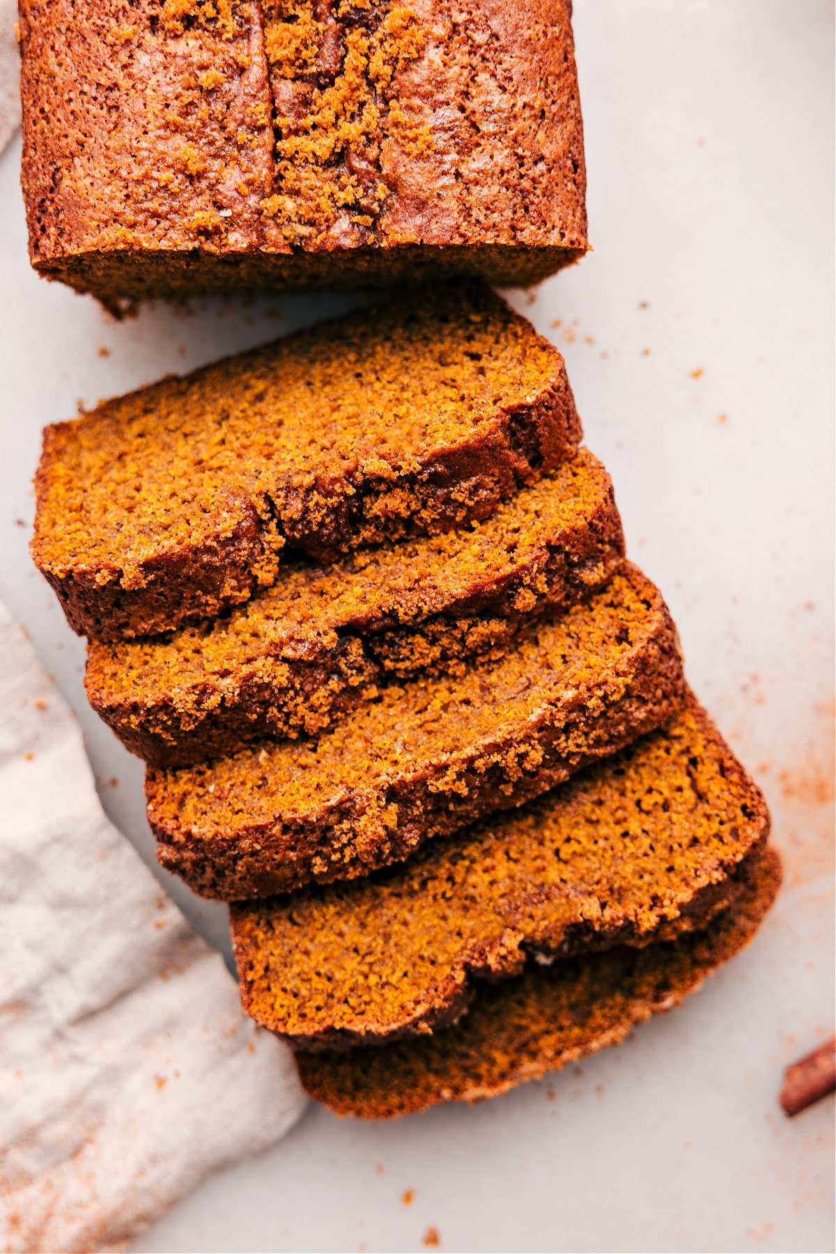 The finished dessert loaf, full of flavor and warmth, ready to be enjoyed.