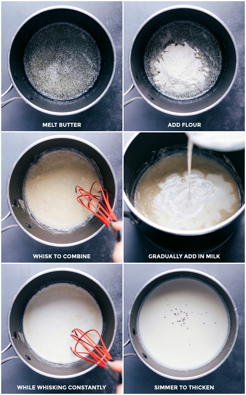 Process shots-- images of the cream base being made for this soup