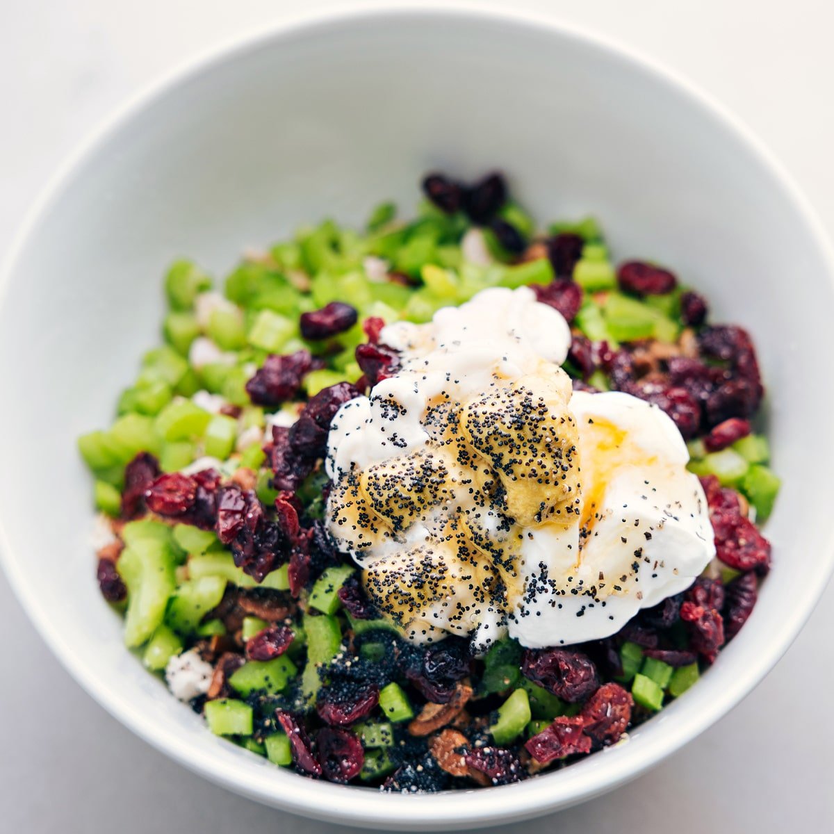 All the ingredients for this recipe assembled in a bowl ready to be enjoyed.