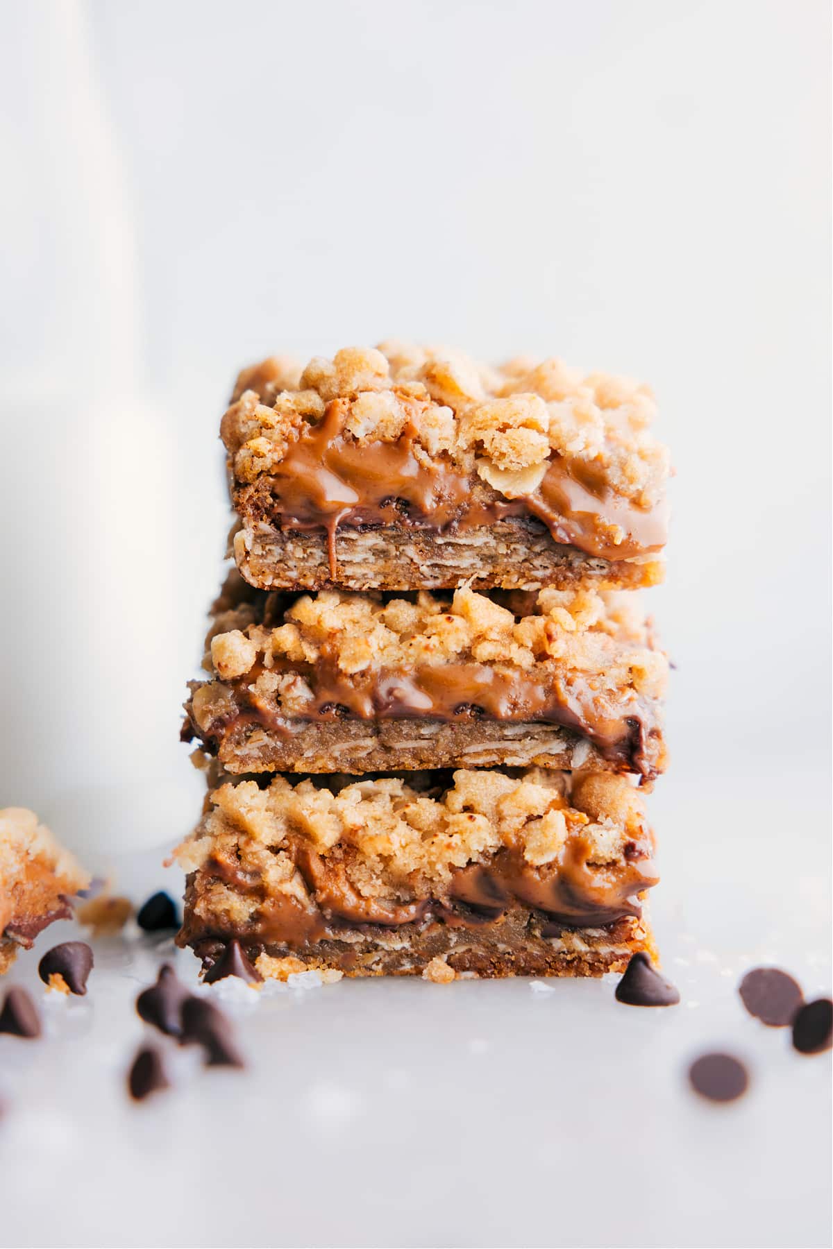 Cookie Butter Bars stacked on top of each other.