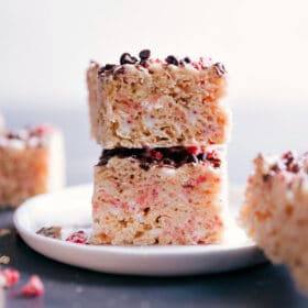 Peppermint Rice Krispie Treats