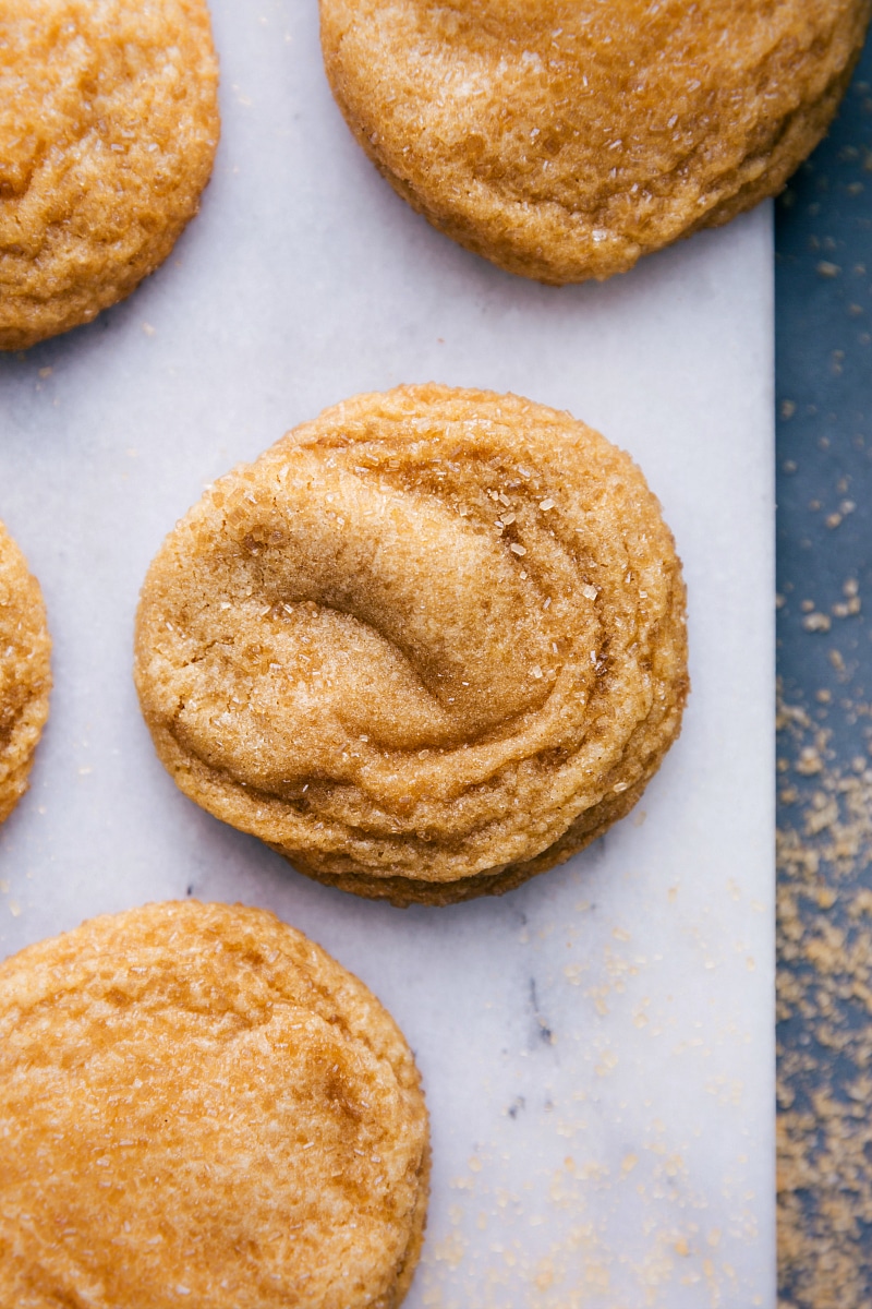 Up-close overhead image of the Brown Sugar Cookies