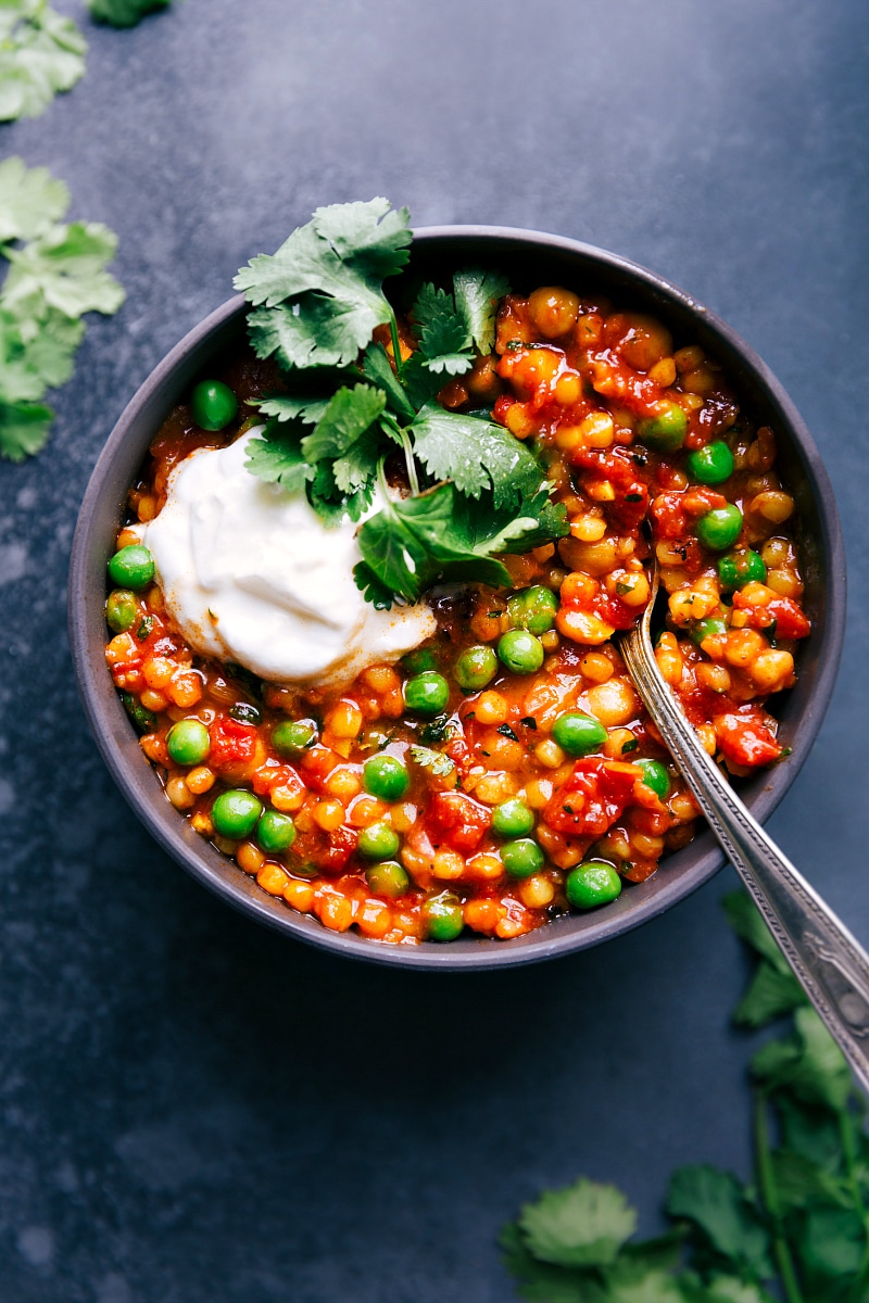 Overhead view of Moroccan Stew.