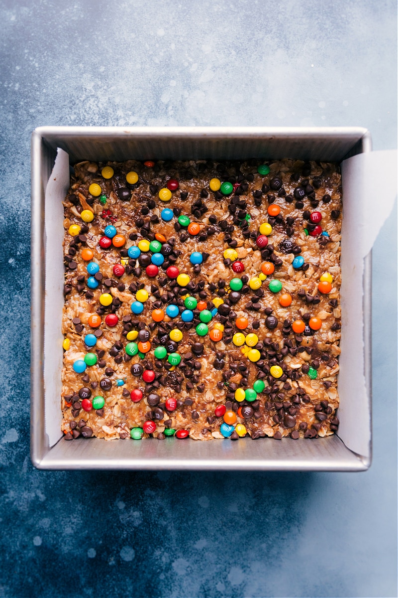 Overhead image of the chewy granola bars