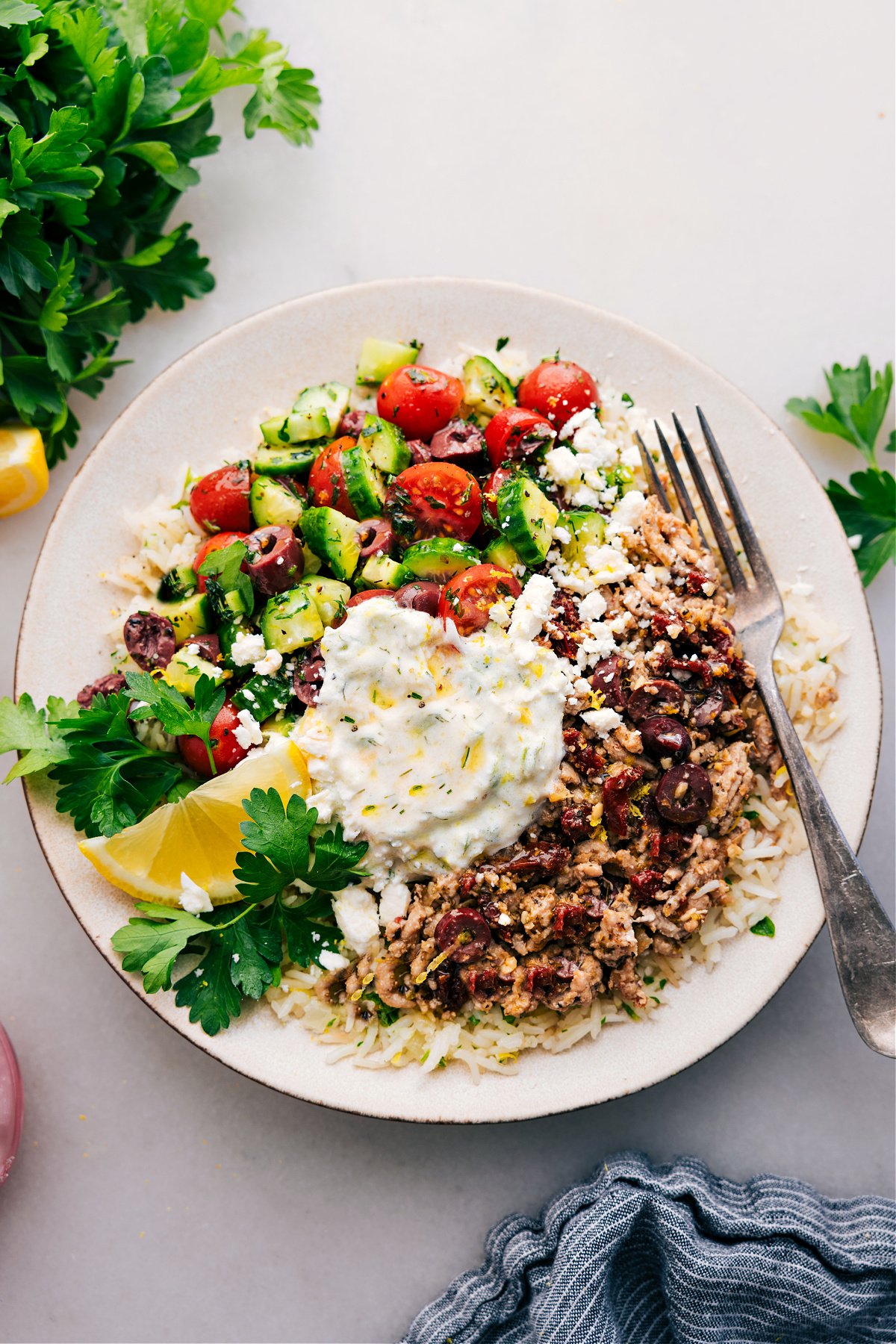 Greek Ground Turkey Bowls The best meal prep: Greek Ground Turkey bowls.
