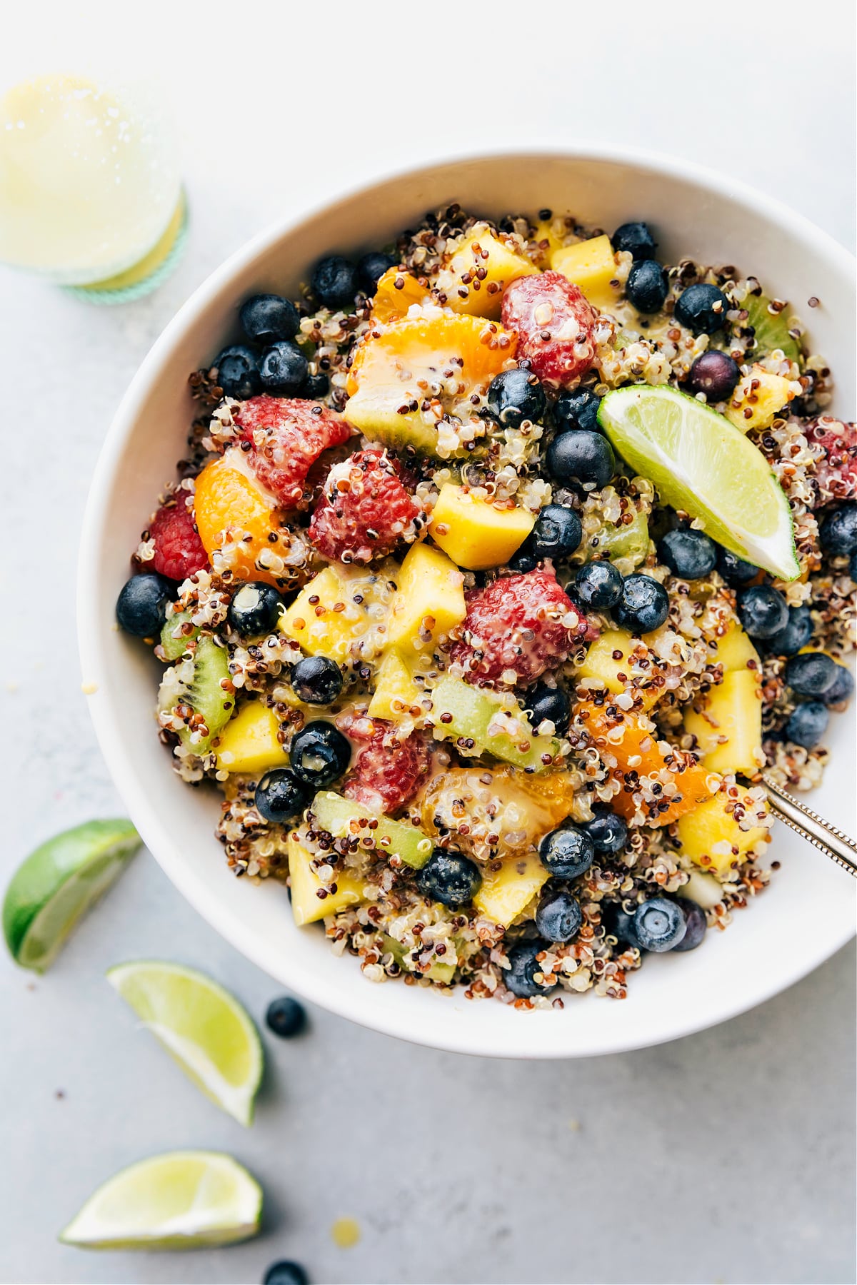 Quinoa Fruit Salad in a bowl.