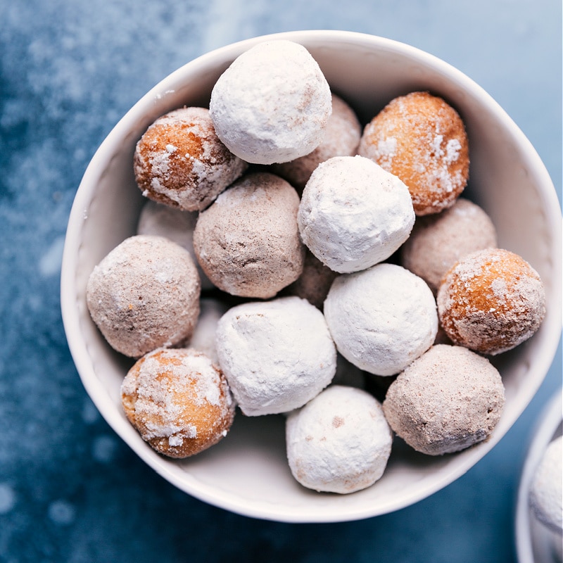 A bowl of donut holes