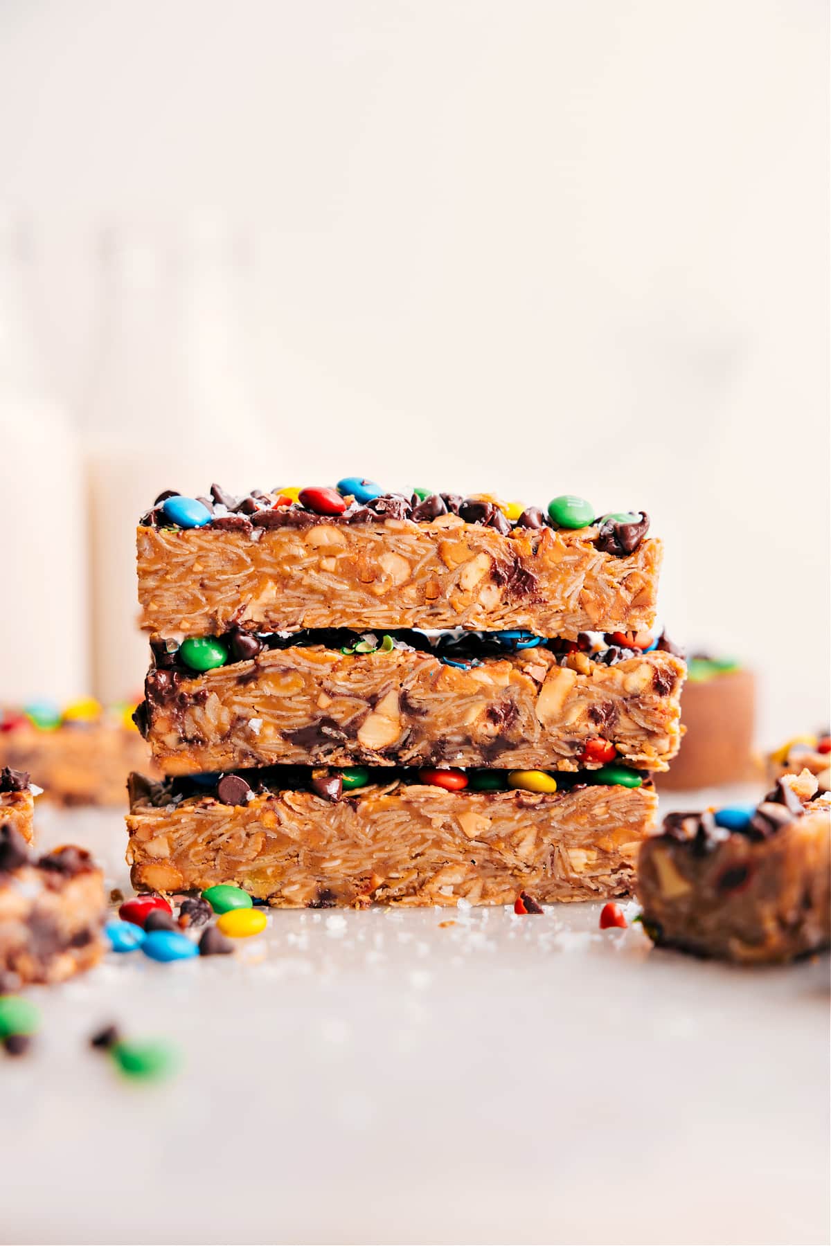 The Best Chewy Granola Bars Recipe Chewy Granola Bars stacked.