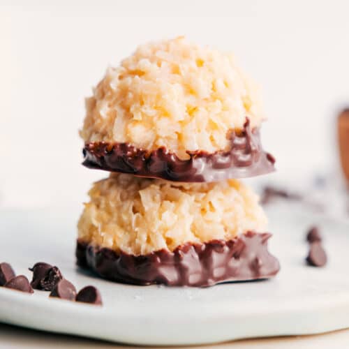 Coconut Macaroons (& How To Dip In Chocolate!) - Chelsea's Messy Apron