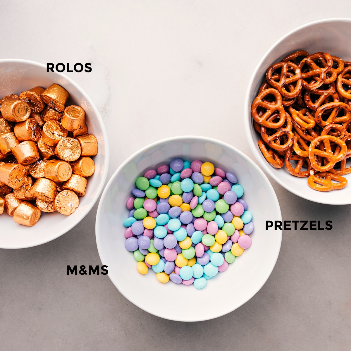 Ingredients prepped out for easy assembly.