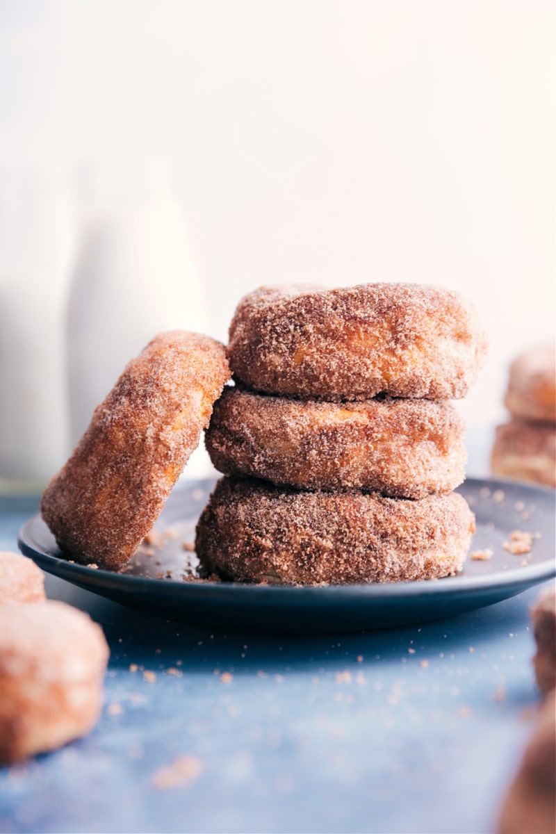 Image of Air Fryer Donuts stacked on top of each other