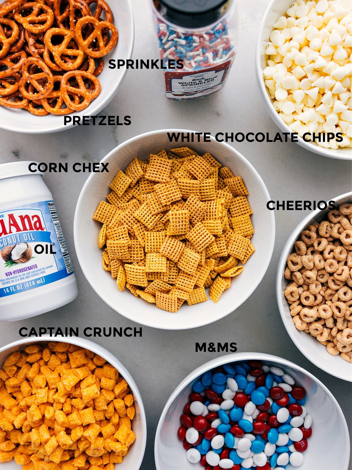 All the ingredients prepped for easy assembly.