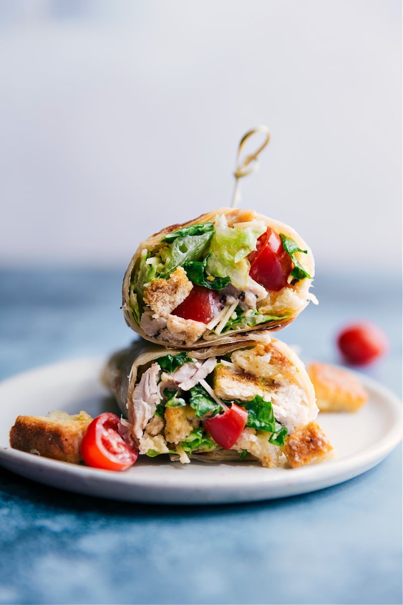 Back-To-School Lifesavers--Chicken Caesar Wraps