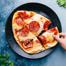 Pepperoni Naan Pizza