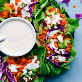 Buffalo Chicken Lettuce Wraps