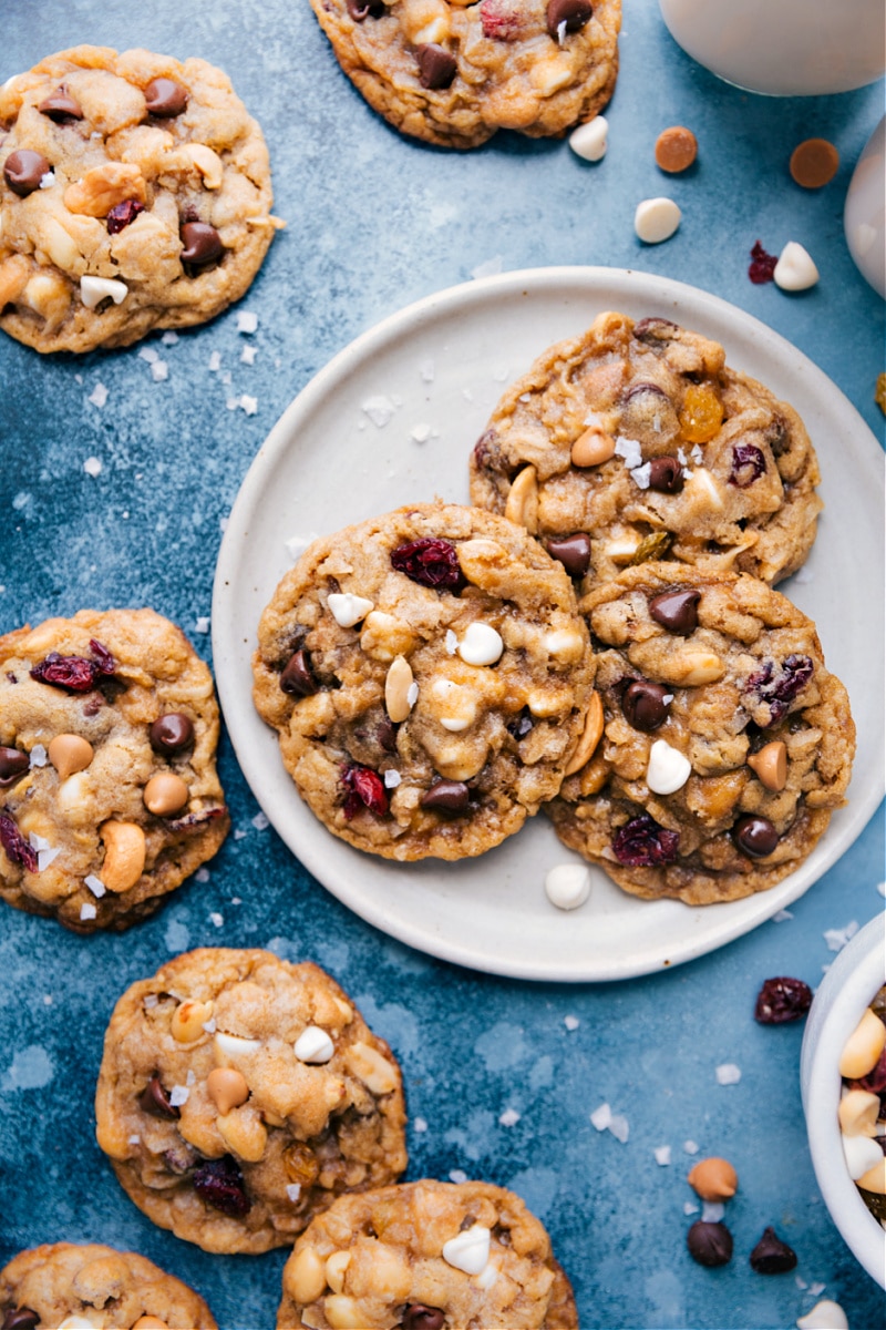 Overhead image of Trail Mix Cookies