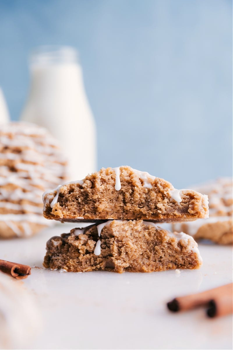 Coffee Cake Cookies stacked on top of each other