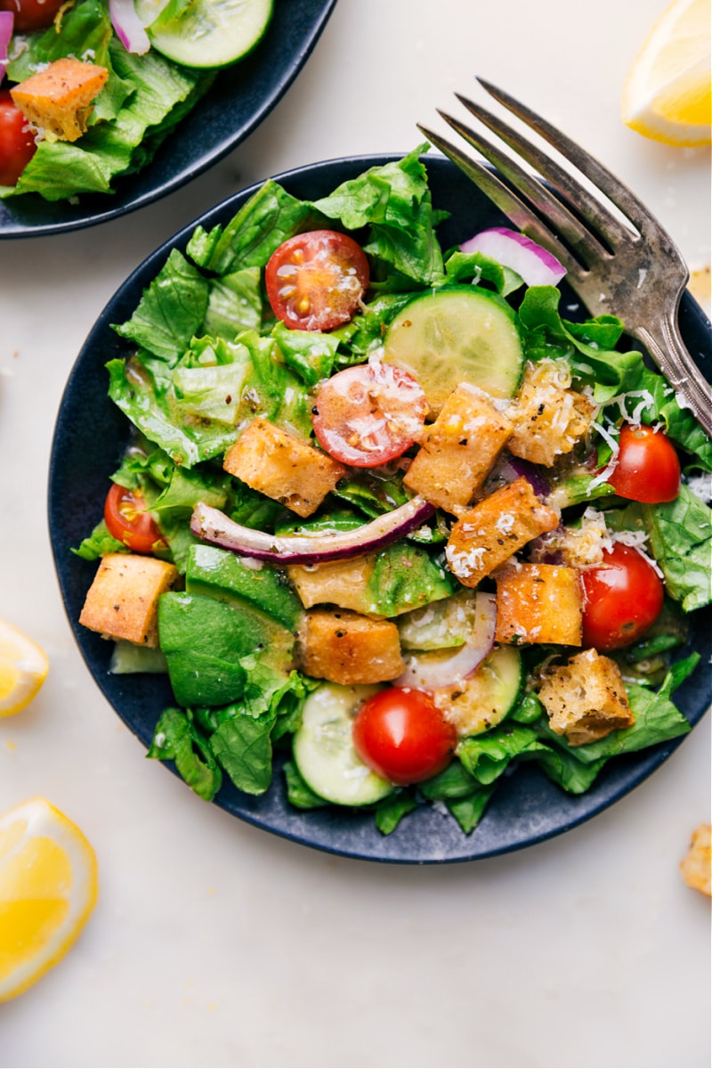 Image of the dressing over a salad